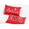 PurpleEssences 12×20-In Christmas Pillow Covers, Set of 2 Winter Holiday Red Pillow Covers, Washable Christmas Throw Pillow Covers, Believe and Merry Christmas(Red – Believe and Merry Christmas)