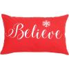 PurpleEssences 12×20-In Christmas Pillow Covers, Set of 2 Winter Holiday Red Pillow Covers, Washable Christmas Throw Pillow Covers, Believe and Merry Christmas(Red – Believe and Merry Christmas)