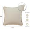 PurpleEssences 2 Pack Boho Cotton Fringe Throw Pillow Covers, Decorative Cushion Covers with Tassels for Couch, Sofa, Bed, Farmhouse Home Décor Fall Thanksgiving – Royal Linen(Royal Linen)