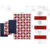 PurpleEssences 4th of July Assorted Kitchen Towels 100% Cotton – Pack of 4-18×28 Inches – Independence Day Indoor Decorations – Labor Day – Let Freedom Ring Stripe Flag America(Star Checks Print and Waffle)
