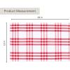 PurpleEssences 4th of July Buffalo Plaid Placemats, Set of 4, Washable Spill Proof Double Layer Woven Checkered placemat for Dining Table and Kitchen – 13 x 19 Inch – Labor Day – Red Blue and White(Homestead Plaid – Red and White)