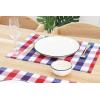 PurpleEssences 4th of July Buffalo Plaid Placemats, Set of 4, Washable Spill Proof Double Layer Woven Checkered placemat for Dining Table and Kitchen – 13 x 19 Inch – Labor Day – Red Blue and White(4th of July Red Blue and White)