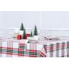 PurpleEssences 4th of July Buffalo Plaid Tablecloth – Water Resistant Wipeable Washable Checkered Table Cloth for Outdoor Picnic Dining – 60 x 104 Inch – Labor Day – Red Blue and White(Homestead Plaid – Red/Green/White)