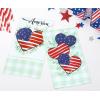 PurpleEssences 4th of July Kitchen Towels 100% Cotton – Pack of 2-18×28 inches – Independence Day Indoor Decorations – Labor Day – Red White Blue – America Heart(America Heart)