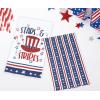 PurpleEssences 4th of July Kitchen Towels 100% Cotton – Pack of 2-18×28 inches – Independence Day Indoor Decorations – Labor Day – Red White Blue – America Heart(Stars and Stripes)