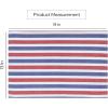 PurpleEssences 4th of July Striped Placemats, Set of 4, Washable Double Layer Woven placemat for Dining Table and Kitchen – 13 x 19 Inch – Labor Day – Red Blue and White(4th of July Red Blue and White)