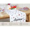 PurpleEssences 4th of July Table Runner – Pack of 1 – 14×72 Inches – Independence Day Indoor Outdoor Decorations – Labor Day – American Crimson(Celestial Liberty)