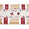 PurpleEssences 4th of July Table Runner – Pack of 1 – 14×72 Inches – Independence Day Indoor Outdoor Decorations – Labor Day – American Crimson(Constellation of Independence)