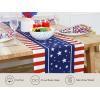 PurpleEssences 4th of July Table Runner – Pack of 1 – 14×72 Inches – Independence Day Indoor Outdoor Decorations – Labor Day – American Crimson(Freedom Fest)