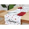 PurpleEssences 4th of July Table Runner – Pack of 1 – 14×72 Inches -Independence Day Indoor Outdoor Decorations – Labor Day – Celestial Liberty(Celestial Liberty)