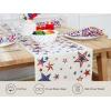 PurpleEssences 4th of July Table Runner – Pack of 1 – 14×72 Inches -Independence Day Indoor Outdoor Decorations – Labor Day – Celestial Liberty(Constellation of Independence)