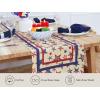 PurpleEssences 4th of July Table Runner – Pack of 1 – 14×72 Inches -Independence Day Indoor Outdoor Decorations – Labor Day – Celestial Liberty(Rustic Patriotic)