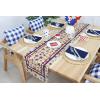 PurpleEssences 4th of July Table Runner – Pack of 1 – 14×72 Inches -Independence Day Indoor Outdoor Decorations – Labor Day – Celestial Liberty(Rustic Patriotic)