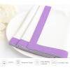 PurpleEssences Aqua Blue and White Cloth Napkins – 18×18 Set of 6-100% Cotton Elegant Hemstitch Dinner Napkins with 1″ Solid Edges, Durable, Washable – Fall Thanksgiving Table Décor(Lavender White)