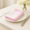 PurpleEssences Aqua Blue and White Cloth Napkins – 18×18 Set of 6-100% Cotton Elegant Hemstitch Dinner Napkins with 1″ Solid Edges, Durable, Washable – Fall Thanksgiving Table Décor(Blush Pink White)