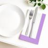 PurpleEssences Aqua Blue and White Cloth Napkins – 18×18 Set of 6-100% Cotton Elegant Hemstitch Dinner Napkins with 1″ Solid Edges, Durable, Washable – Fall Thanksgiving Table Décor(Lavender White)