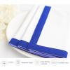 PurpleEssences Aqua Blue and White Cloth Napkins – 18×18 Set of 6-100% Cotton Elegant Hemstitch Dinner Napkins with 1″ Solid Edges, Durable, Washable – Fall Thanksgiving Table Décor(Blue White)