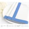 PurpleEssences Aqua Blue and White Cloth Napkins – 18×18 Set of 6-100% Cotton Elegant Hemstitch Dinner Napkins with 1″ Solid Edges, Durable, Washable – Fall Thanksgiving Table Décor(Light Blue White)