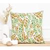 PurpleEssences Autumn Decorations Fall Porch Outdoor Throw Pillow Covers Décor Maple Leaves Farmhouse Cushion Cases 16 x 16 Inch Set of 2 for Home Couch Sofa Patio Bench – Maple Leaves(Sage N Autumn)