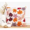 PurpleEssences Autumn Decorations Fall Porch Outdoor Throw Pillow Covers Décor Maple Leaves Farmhouse Cushion Cases 16 x 16 Inch Set of 2 for Home Couch Sofa Patio Bench – Maple Leaves(Maple Leaves)
