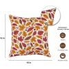 PurpleEssences Autumn Decorations Fall Porch Outdoor Throw Pillow Covers Décor Maple Leaves Farmhouse Cushion Cases 18 x 18 Inch Set of 2 for Home Couch Sofa Patio Bench – Autumn Leaves(Fall Garden)