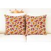 PurpleEssences Autumn Decorations Fall Porch Outdoor Throw Pillow Covers Décor Maple Leaves Farmhouse Cushion Cases 18 x 18 Inch Set of 2 for Home Couch Sofa Patio Bench – Autumn Leaves(Fall Garden)