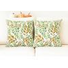 PurpleEssences Autumn Decorations Fall Porch Outdoor Throw Pillow Covers Décor Maple Leaves Farmhouse Cushion Cases 18 x 18 Inch Set of 2 for Home Couch Sofa Patio Bench – Autumn Leaves(Sage N Autumn)