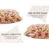 PurpleEssences Autumn Decorations Fall Porch Outdoor Throw Pillow Covers Décor Maple Leaves Farmhouse Cushion Cases 18 x 18 Inch Set of 2 for Home Couch Sofa Patio Bench – Autumn Leaves(Fall Garden)