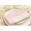 PurpleEssences Black and White Cloth Napkins – 18×18 Inch Set of 6-100% Cotton Elegant Hemstitch Dinner Napkins with 1.5″ Stripe Edges, Durable, Washable – Fall Thanksgiving Halloween Table Décor(Blush Pink)