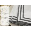 PurpleEssences Black and White Cloth Napkins – 18×18 Inch Set of 6-100% Cotton Elegant Hemstitch Dinner Napkins with 1.5″ Stripe Edges, Durable, Washable – Fall Thanksgiving Halloween Table Décor(Black)