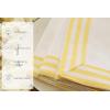 PurpleEssences Black and White Cloth Napkins – 18×18 Inch Set of 6-100% Cotton Elegant Hemstitch Dinner Napkins with 1.5″ Stripe Edges, Durable, Washable – Fall Thanksgiving Halloween Table Décor(Yellow)