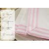 PurpleEssences Black and White Cloth Napkins – 18×18 Inch Set of 6-100% Cotton Elegant Hemstitch Dinner Napkins with 1.5″ Stripe Edges, Durable, Washable – Fall Thanksgiving Halloween Table Décor(Blush Pink)