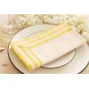 PurpleEssences Black and White Cloth Napkins – 18×18 Inch Set of 6-100% Cotton Elegant Hemstitch Dinner Napkins with 1.5″ Stripe Edges, Durable, Washable – Fall Thanksgiving Halloween Table Décor(Yellow)