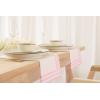 PurpleEssences Black and White Cloth Napkins – 18×18 Inch Set of 6-100% Cotton Elegant Hemstitch Dinner Napkins with 1.5″ Stripe Edges, Durable, Washable – Fall Thanksgiving Halloween Table Décor(Blush Pink)