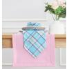 PurpleEssences Buffalo Plaid Cloth Napkins – Mitered Corners – 4th of July Gingham Check Dinner Napkin – Set of 12-100% Cotton – 18×18 Inch – Reusable Washable – Labor Day – Red White Blue(Tartan Plaid Aqua Blue Royal Blue Yellow White)