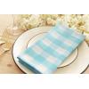 PurpleEssences Buffalo Plaid Cloth Napkins – Mitered Corners – 4th of July Gingham Check Dinner Napkin – Set of 12-100% Cotton – 18×18 Inch – Reusable Washable – Labor Day – Red White Blue(Aqua Blue White)