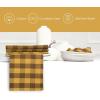 PurpleEssences Buffalo Plaid Cloth Napkins – Mitered Corners – 4th of July Gingham Check Dinner Napkin – Set of 12-100% Cotton – 18×18 Inch – Reusable Washable – Labor Day – Red White Blue(Golden Yellow Nut Brown)