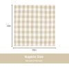 PurpleEssences Buffalo Plaid Cloth Napkins – Mitered Corners – 4th of July Gingham Check Dinner Napkin – Set of 12-100% Cotton – 18×18 Inch – Reusable Washable – Labor Day – Red White Blue(Beige White)