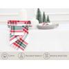 PurpleEssences Buffalo Plaid Cloth Napkins – Mitered Corners -Fall Thanksgiving Gingham Check Dinner Napkin – Set of 12-100% Cotton – 18×18 Inch – Reusable Washable – Nut Brown and Half White(Homestead Plaid Red/Green/White)