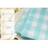 PurpleEssences Buffalo Plaid Cloth Napkins – Mitered Corners -Fall Thanksgiving Gingham Check Dinner Napkin – Set of 12-100% Cotton – 18×18 Inch – Reusable Washable – Nut Brown and Half White(Aqua Blue White)