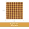 PurpleEssences Buffalo Plaid Cloth Napkins – Mitered Corners -Fall Thanksgiving Gingham Check Dinner Napkin – Set of 12-100% Cotton – 18×18 Inch – Reusable Washable – Nut Brown and Half White(Pumpkin Spice Rust)