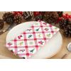 PurpleEssences Christmas Cloth Napkins – Set of 6-100% Cotton – Soft Durable Washable Dinner Napkins 18×18 – Mistletoe – White Red Green(Red Gold – Christmas Carnival)