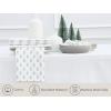 PurpleEssences Christmas Cloth Napkins – Set of 6-100% Cotton – Soft Durable Washable Dinner Napkins 18×18 – Mistletoe – White Red Green(White Green – Christmas Tree)