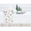 PurpleEssences Christmas Cloth Napkins – Set of 6-100% Cotton – Soft Durable Washable Dinner Napkins 18×18 – Mistletoe – White Red Green(White Red Green – Mistletoe)