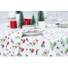 PurpleEssences Christmas Cloth Napkins – Set of 6-100% Cotton – Soft Durable Washable Dinner Napkins 18×18 – Mistletoe – White Red Green(White Red Green – Mistletoe)