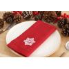 PurpleEssences Christmas Embroidered Hemstitch 100% Cotton Napkin for Holidays, Family Gatherings & Dinner – Set of 6-18×18 inch – Red – Snowflakes(Red – Snowflakes)