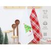 PurpleEssences Christmas Kitchen Towel Set of 2-100% Cotton Tea Towels for Baking, Cleaning, Entertainment & Cooking, Holiday – Snowman and Plaid(Christmas Tree and Plaid)