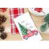 PurpleEssences Christmas Kitchen Towel Set of 2-100% Cotton Tea Towels for Baking, Cleaning, Entertainment & Cooking, Holiday – Snowman and Plaid(Christmas Truck and Plaid)