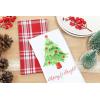 PurpleEssences Christmas Kitchen Towel Set of 2-100% Cotton Tea Towels for Baking, Cleaning, Entertainment & Cooking, Holiday – Snowman and Plaid(Christmas Tree and Plaid)