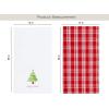 PurpleEssences Christmas Kitchen Towel Set of 2-100% Cotton Tea Towels for Baking, Cleaning, Entertainment & Cooking, Holiday – Snowman and Plaid(Christmas Tree and Plaid)